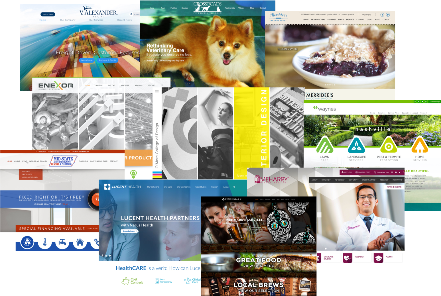 Franklin Web design graphic of nashville tn business by JLB which offers the best website design in Nashville, Brentwood and Franklin TN plus digital marketing, SEO, SEM, web support and more.