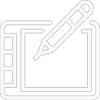 Pen Icon for Easy Website Services and Web Support with One Web Design Agency for All your online marketing needs