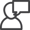 Speech Icon for Web Support and Communication